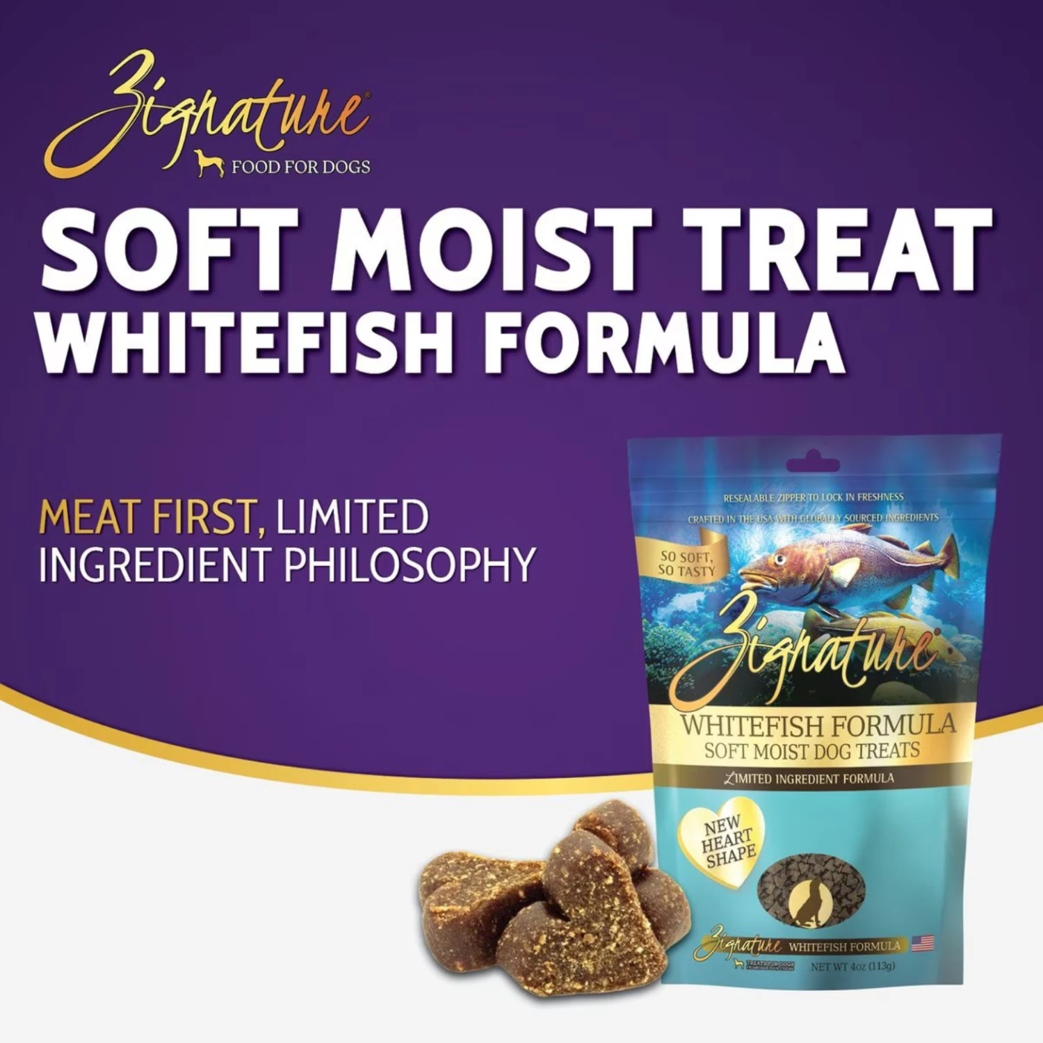 Zignature Whitefish Formula Soft & Chewy Dog Treats 4 Oz 5 Zignature Whitefish Formula Soft & Chewy Dog Treats 4 Oz - Image 3