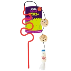 R2P Pet Mad Cat Cookies And Milk Wand Catnip Cat Toy
