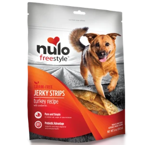 Nulo Freestyle Jerky Strips Turkey With Cranberries Dog Treat 5 Oz. 3 Nulo Freestyle Jerky Strips Turkey With Cranberries Dog Treat 5 Oz.