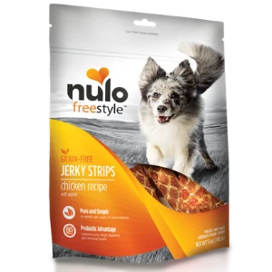 Nulo Freestyle Jerky Strips Chicken With Apples Dog Treat 5 Oz. 3 Nulo Freestyle Jerky Strips Chicken With Apples Dog Treat 5 Oz.