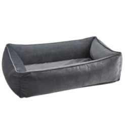 Bowsers Urban Lounger Dog Bed Microvelvet Ash