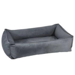Bowsers Urban Lounger Dog Bed Microvelvet Flint