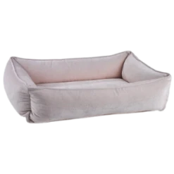 Bowsers Urban Lounger Dog Bed Microvelvet Blush