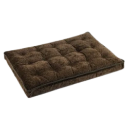 Bowsers Luxury Crate Mattress Microvelvet Chocolate Bones
