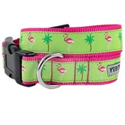 The Worthy Dog Flamingos Dog Collar