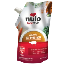 Nulo Freestyle Grain-Free Hearty Beef Bone Broth Dog & Cat Food Topper, 20 Oz