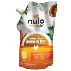 Nulo Freestyle Grain-Free Homestyle Chicken Bone Broth Dog & Cat Food Topper, 20 Oz