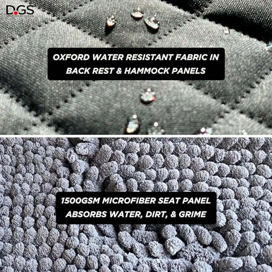 Dog Gone Smart Dirty Dog 3-in-1 Car Seat Cover & Hammock Black 6 Dog Gone Smart Dirty Dog 3-in-1 Car Seat Cover & Hammock Black - Image 4