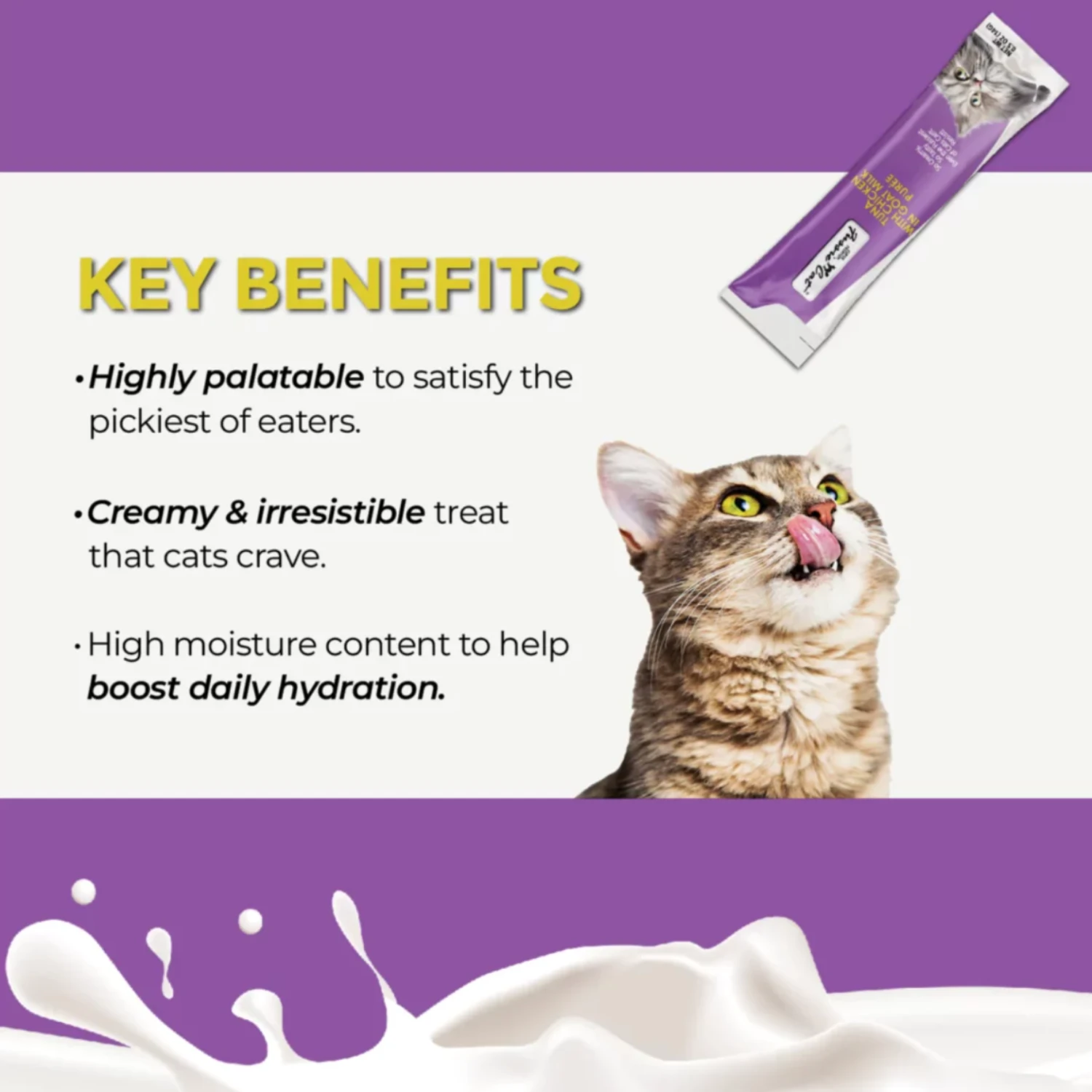 Fussie Cat Goat Milk Puree Cat Treats Tuna With Chicken, 2 Oz 6 Fussie Cat Goat Milk Puree Cat Treats Tuna With Chicken, 2 Oz - Image 4