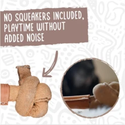 HuggleHounds Huggle-Hide Knotted Natural Leather Bone Dog Toy -Mutts And Co-us 4HuggleHoundsHuggle HideKnottedNaturalLeatherBoneDogToy