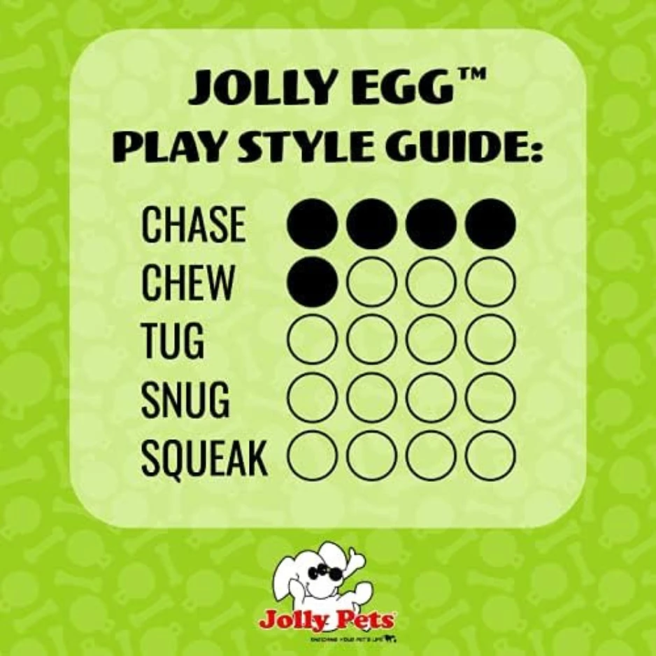 Jolly Pets Egg Dog Toy Yellow 6 Jolly Pets Egg Dog Toy Yellow - Image 4