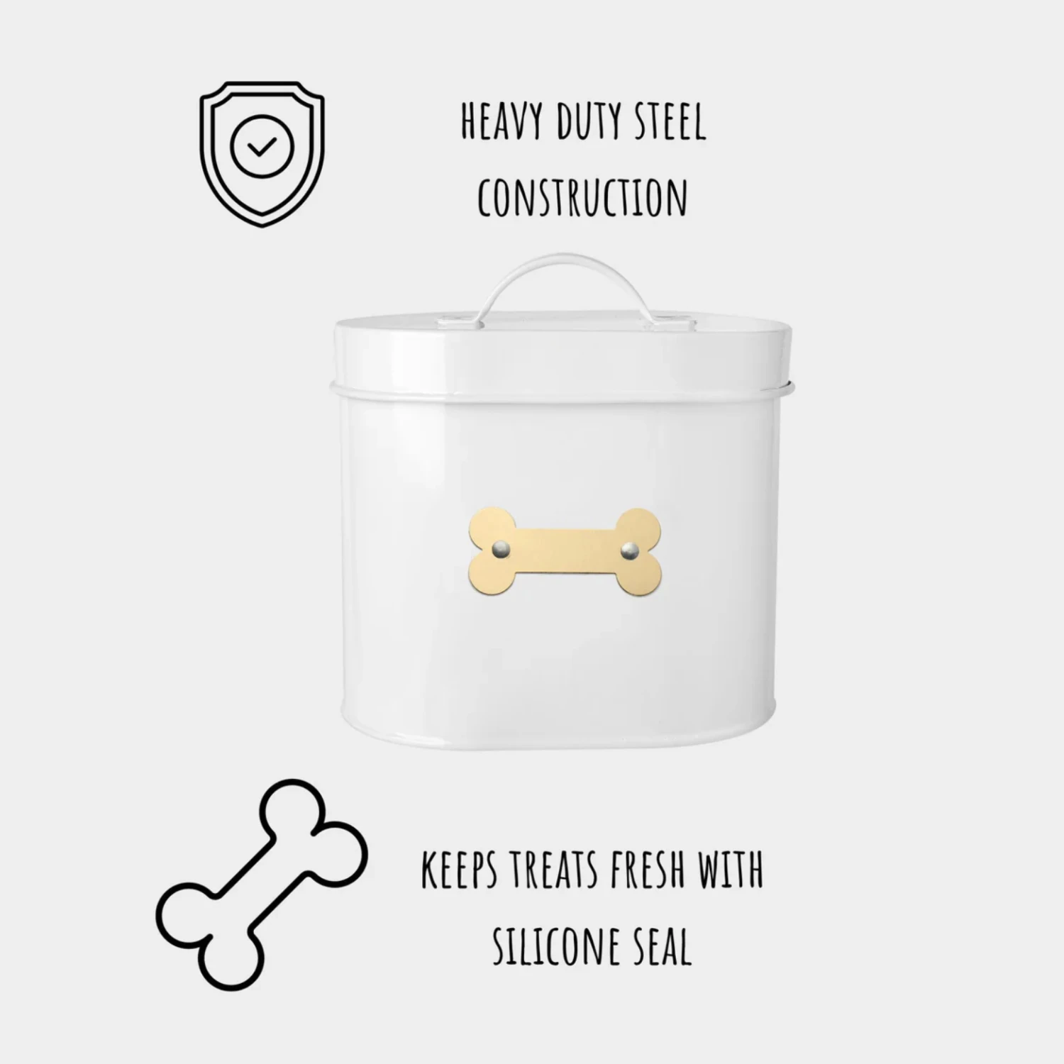 Park Life Designs Cheshire Oval Pet Treat Canister White 6 Park Life Designs Cheshire Oval Pet Treat Canister White - Image 4