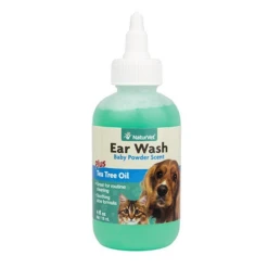 NaturVet Ear Wash With Tea Tree Oil For Dogs & Cats, 4-oz