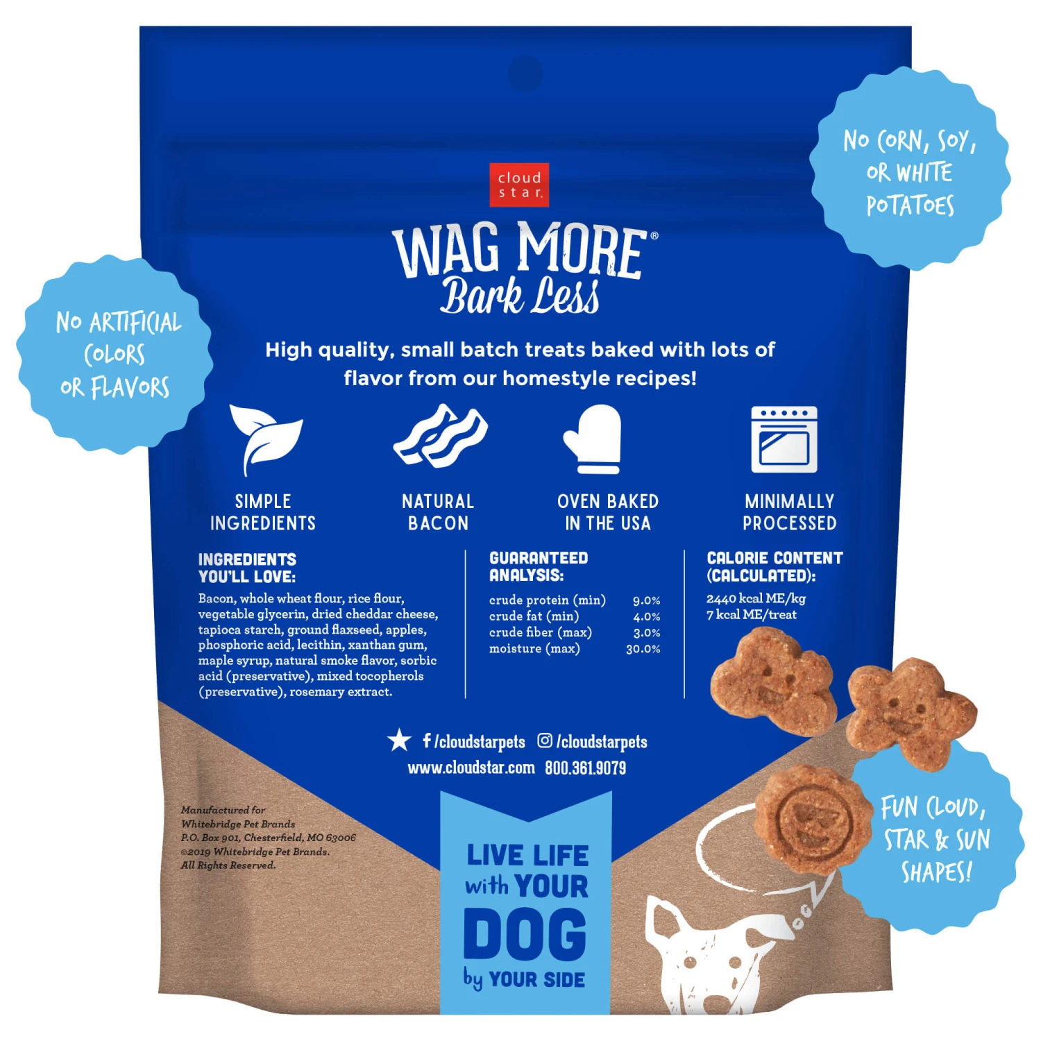 Cloud Star Wag More Bark Less Soft & Chewy With Bacon, Cheese & Apples Dog Treats 6 Oz 4 Cloud Star Wag More Bark Less Soft & Chewy With Bacon, Cheese & Apples Dog Treats 6 Oz - Image 2