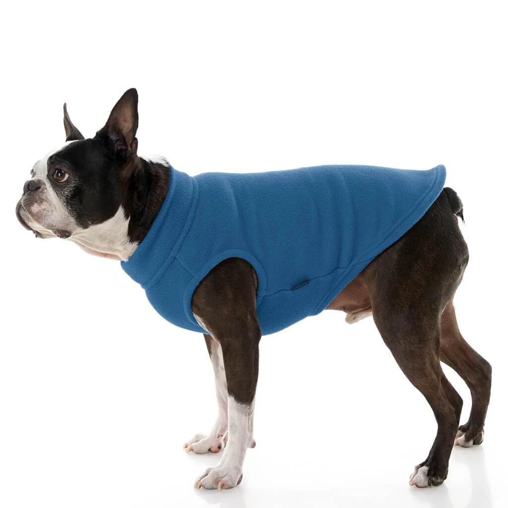 Gooby Stretch Fleece Dog Vest Steel Blue 3 Gooby Stretch Fleece Dog Vest Steel Blue