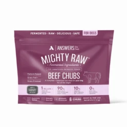 Answers Pet Food Detailed Formula Beef Mighty Raw Frozen Chubs 6 Lbs