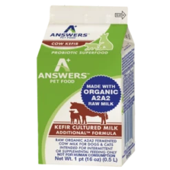 Answers Pet Food Raw Organic A2 Cows Milk Kefir, 1 Pint