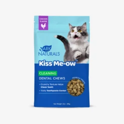 Ark Naturals Cat Dental Chews Kiss ME-OW Chicken Flavor Cleaning Cat Treats 3 Oz