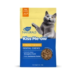 Ark Naturals Cat Dental Chews Kiss ME-OW Tuna Flavor Strengthening Cat Treats 3 Oz