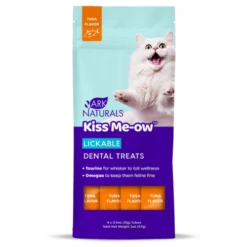 Ark Naturals Cat Dental Lickable Kiss ME-OW Tuna Cat Treats 2 Oz