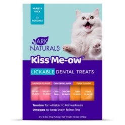 Ark Naturals Cat Dental Lickable Kiss ME-OW Variety Pack Cat Treats 10.5 Oz