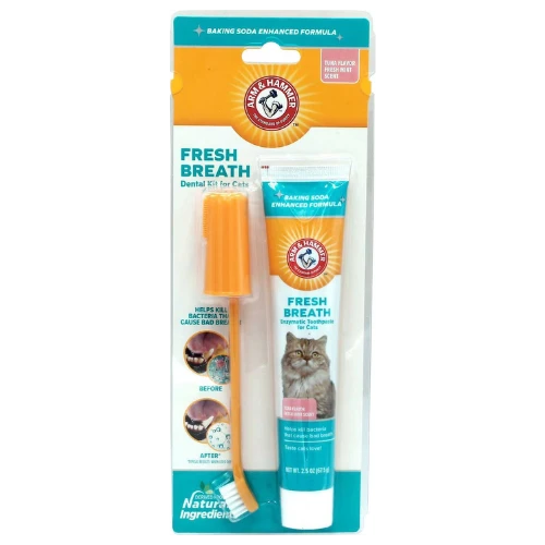 Arm & Hammer Fresh Breath Tuna Flavored Cat Dental Kit 3 Arm & Hammer Fresh Breath Tuna Flavored Cat Dental Kit
