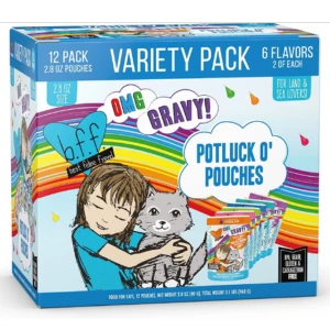 Weruva BFF OMG Potluck O' Pouches Variety Pack Canned Cat Food 3 Weruva BFF OMG Potluck O' Pouches Variety Pack Canned Cat Food