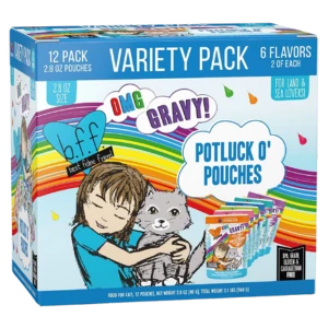 Weruva BFF OMG Potluck O' Pouches Variety Pack Canned Cat Food 4 Weruva BFF OMG Potluck O' Pouches Variety Pack Canned Cat Food - Image 2