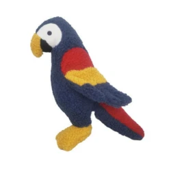 Barker's Bowtique Wildlife Collection Mickie The Macaw Dog Toy
