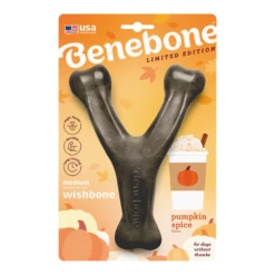 Benebone Pumpkin Flavored Wishbone Dog Chew Toy