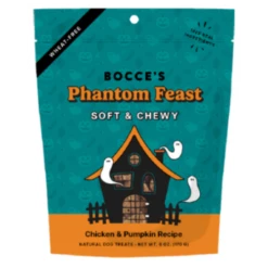 Bocce's Bakery Phantom Feast Chicken & Pumpkin Flavor Soft & Chewy Dog Treats, 6 Oz