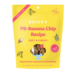 Bocce's Bakery Soft & Chewy PB-Banana Chip Dog Treats, 6 Oz