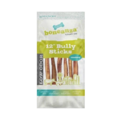 Boneanza Treat Co. Low Odor Standard Bully Stick 12" 6pk