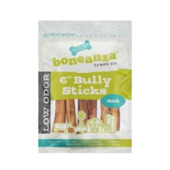 Boneanza Treat Co. Low Odor Thick Bully Sticks 6" 6pk