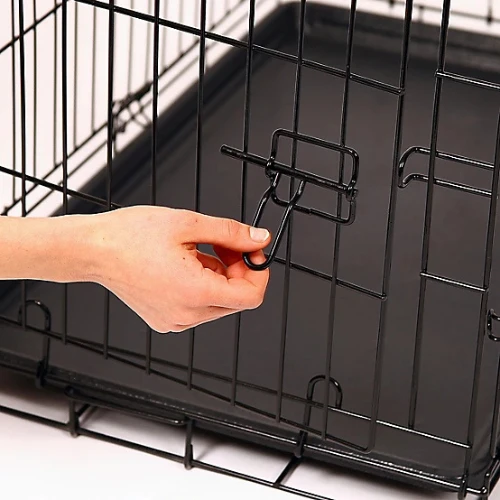Carlson Pet Products Double Door Dog Crate Black 4 Carlson Pet Products Double Door Dog Crate Black - Image 2