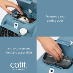 Catit Cat Carrier Blue-Grey 8 Catit Cat Carrier Blue-Grey -Mutts And Co-us CatitCatCarrierCherryRed3 3b3a3fc2 0b06 4e5e 86c3 09d64579d5f2