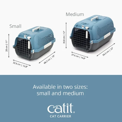Catit Cat Carrier Blue-Grey 4 Catit Cat Carrier Blue-Grey - Image 2