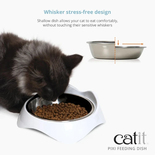 Catit PIXI Cat Feeding Dish White 8 Catit PIXI Cat Feeding Dish White - Image 6