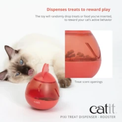 Catit PIXI Cat Treat Dispenser Rooster -Mutts And Co-us CatitPIXICatTreatDispenserRooster3