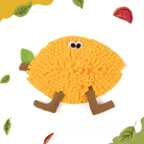 Cheerhunting Snuffy Fruit-Shaped Snuffle Feeding Mat For Cats And Dogs Orange 3 Cheerhunting Snuffy Fruit-Shaped Snuffle Feeding Mat For Cats And Dogs Orange
