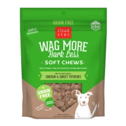 Cloud Star Wag More Bark Less Grain-Free Soft & Chewy With Chicken & Sweet Potato Dog Treats 5 Oz