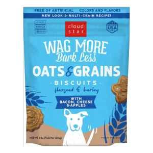 Cloud Star Wag More Bark Less Oats & Grains Biscuits With Bacon, Cheese & Apples Dog Treats 4 Cloud Star Wag More Bark Less Oats & Grains Biscuits With Bacon, Cheese & Apples Dog Treats - Image 2