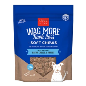 Cloud Star Wag More Bark Less Soft & Chewy With Bacon, Cheese & Apples Dog Treats 6 Oz 3 Cloud Star Wag More Bark Less Soft & Chewy With Bacon, Cheese & Apples Dog Treats 6 Oz