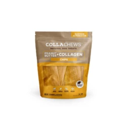 CollaChews Rawhide Alternative Collagen Chips Dog Treats Peanut Butter 11oz
