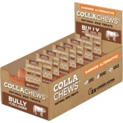 CollaChews Rawhide Alternative Collagen Roll Dog Treats Bully 6"
