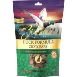 Zignature Ziggy Bars Duck Formula Crunchy Dog Treats 12oz