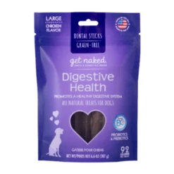 NPIC Get Naked Digestive Health Dental Chew Sticks Dog Treats