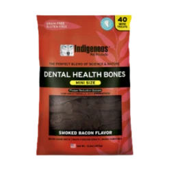 Indigenous Smoked Bacon Grain-Free Dental Dog Treats, Mini 40ct