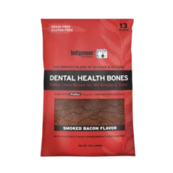 Indigenous Smoked Bacon Grain-Free Dental Dog Treats, Original 13ct