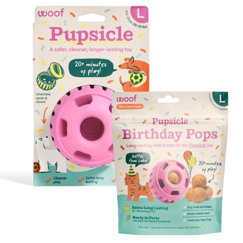 Woof Pupsicle Birthday Bundle Pink 3 Woof Pupsicle Birthday Bundle Pink